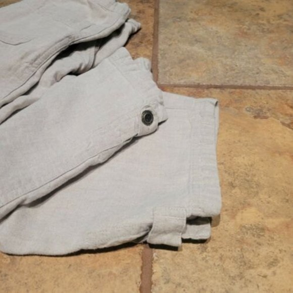 J. Jill Linen Women's Size 6P Crop Pants Beige Zip Drawstring Waist Pockets - Picture 11 of 12